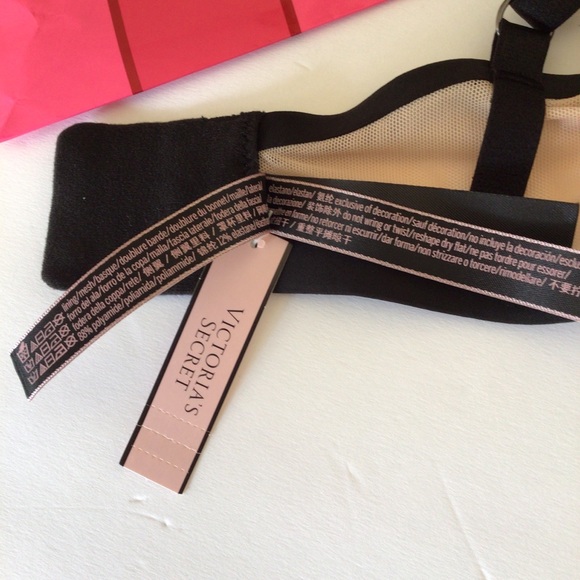 VICTORIA SECRET BLACK NUDE LINED DEMI BRA 34DD NWT - Picture 13 of 16